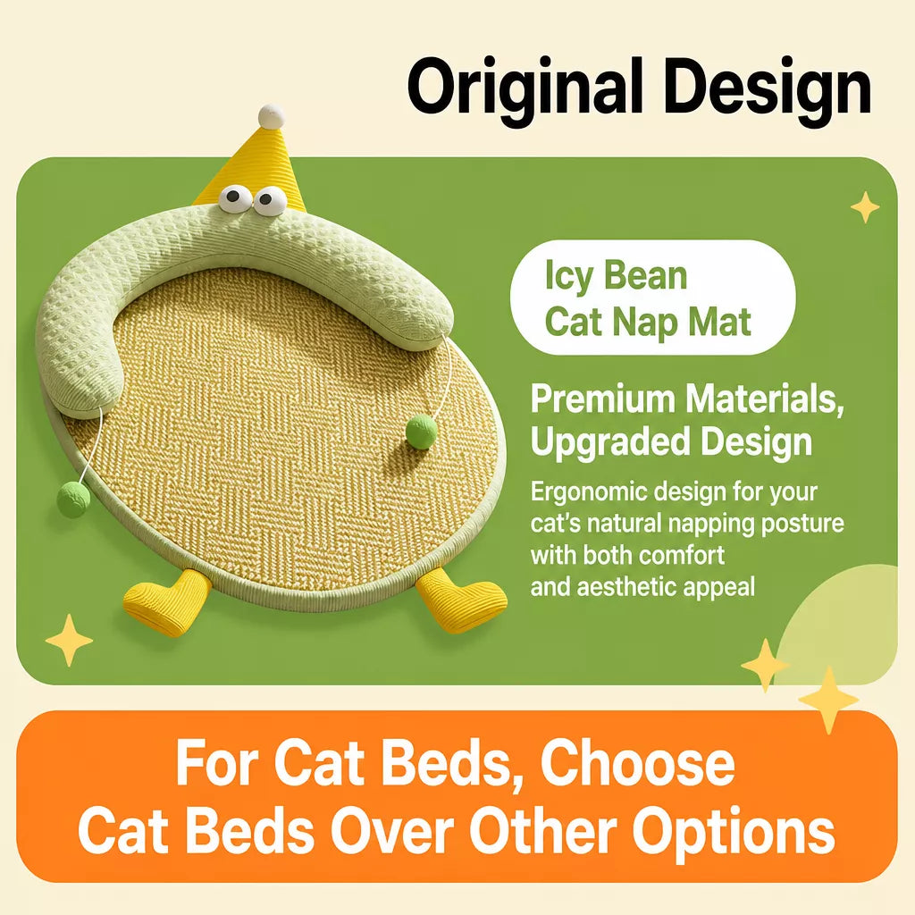Low-Profile Pet Bed Mat for Cats and Dogs