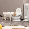 Toilet-Shaped Pet Water Bowl with Wide Opening