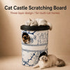 Three-Level Milk Tea Cup Cat Scratcher House