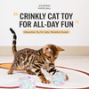 Colorful Cat Crinkle Ball Toy