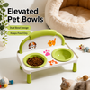Raised Ceramic Double Pet Bowl Set