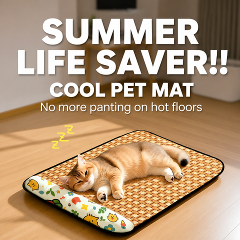 Woven Rattan Pet Mat for Cats & Dogs