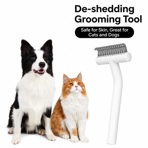 Pet Detangling, Deshedding & Thinning Comb for Cats and Dogs