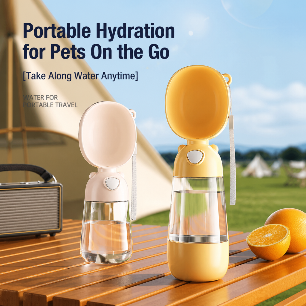 Portable Dog Water Bottle for Walks, Travel & Outdoor Use