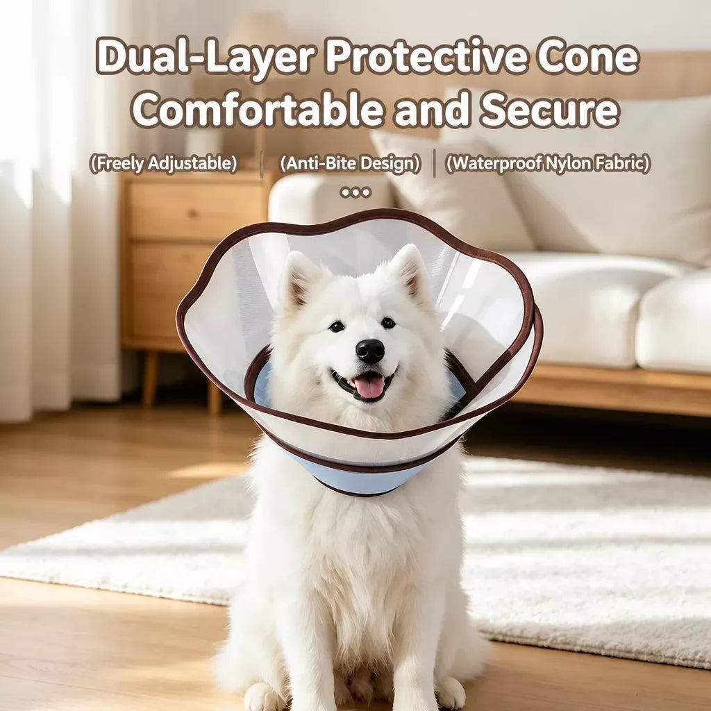 Soft Nylon Recovery Cone for Dogs
