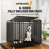 Reinforced Metal Dog Crate with Integrated Toilet Area