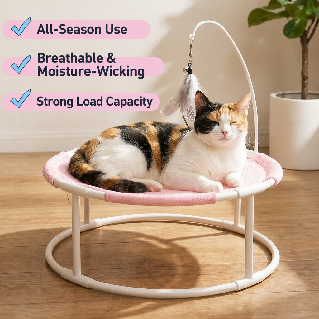 Round Elevated Hammock-Style Pet Bed | The Pet Edit