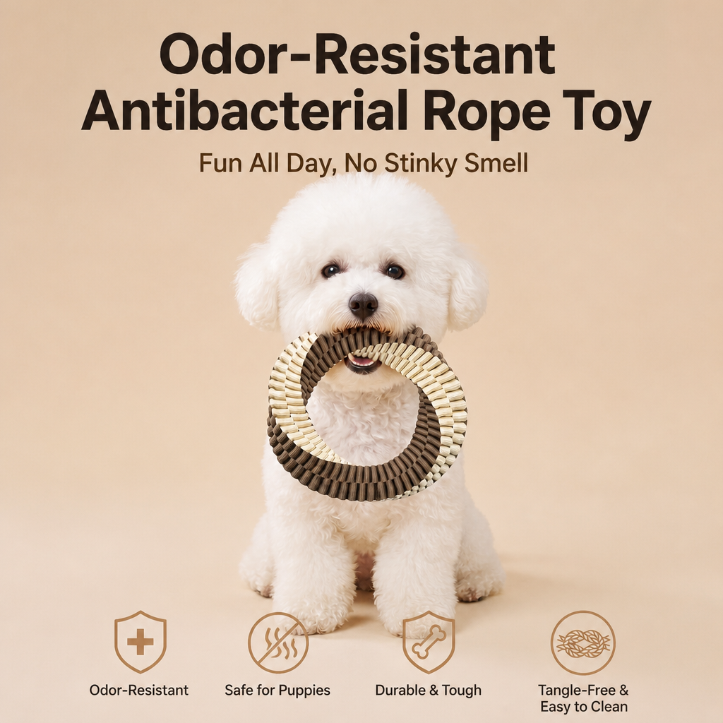 Latex Rope-Knot Tug Toy for Dogs and Cats