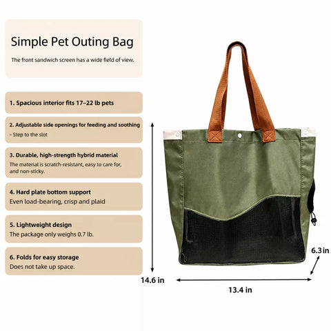 Adjustable Canvas Pet Carrier for Cats and Dogs