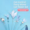 Feather Cat Teaser Toy Set with Bells