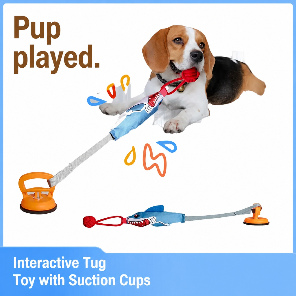 Interactive Dog Tug Toy Collection with Suction Cup Options