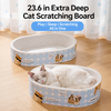 Deep Oval Cardboard Cat Scratcher Bed - p-00017
