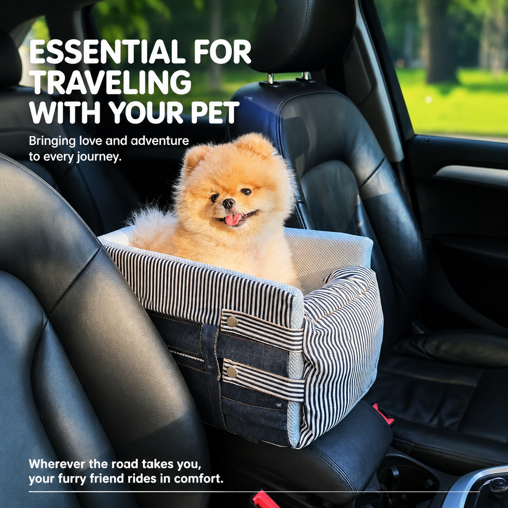 Canvas Pet Car Seat for Small Dogs & Cats
