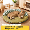 Round Cat Bed with Removable Mat