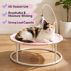 Round Elevated Pet Bed for Year-Round Lounging