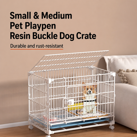 Stackable Resin Pet Crate with Integrated Tray