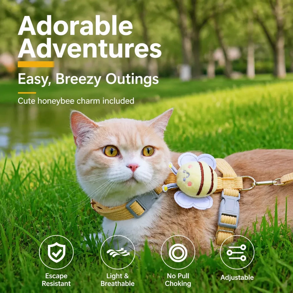 Cat Vest Harness and Leash for Outdoor Walks