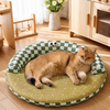 Round Cat Bed with Removable Mat
