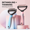 Double-Sided Dematting and Thinning Comb for Cats and Dogs
