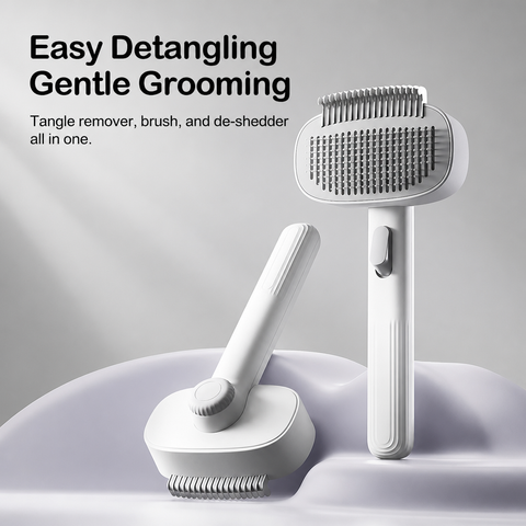2-in-1 Deshedding & Detangling Comb for Cats and Dogs