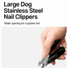 Stainless Steel Dog Nail Clippers with File for Medium & Large Dogs
