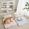 Cotton-Linen Cooling Pet Mat with Bunny-Ear Pillow - p-00104