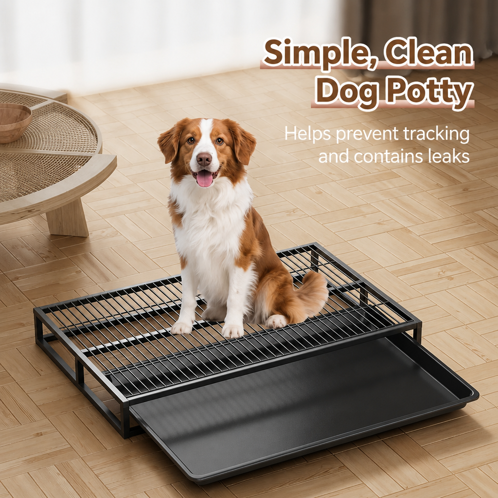 Drawer-Style Dog Potty Tray