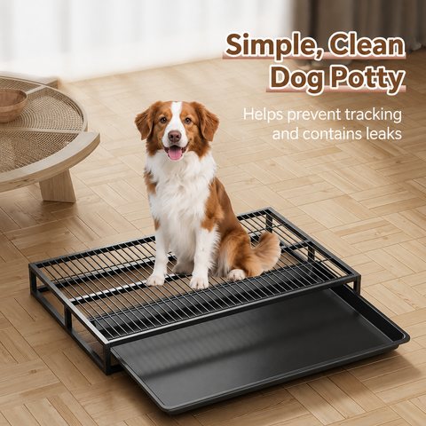 Drawer-Style Dog Potty Tray