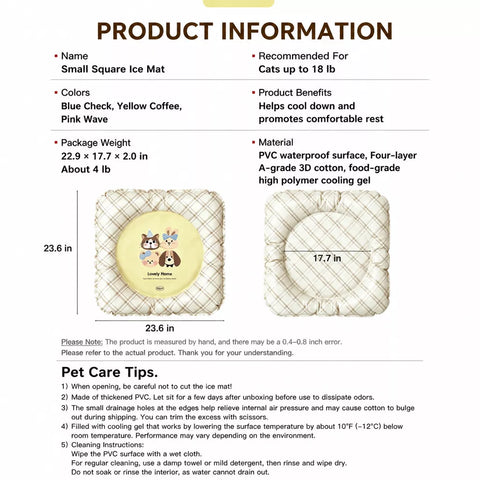 Waterproof Nylon Pet Mat for Cats and Small Dogs