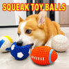 Squeaky Vinyl Dog Toy Balls for Small and Medium Dogs