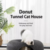 Enclosed Donut Pet Bed with Tunnel