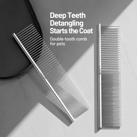 Stainless Steel Grooming Comb for Cats & Dogs