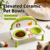 Raised Ceramic Double Pet Bowl Set
