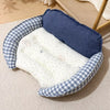 Reversible Curved Sofa-Style Pet Bed for Small Dogs and Cats