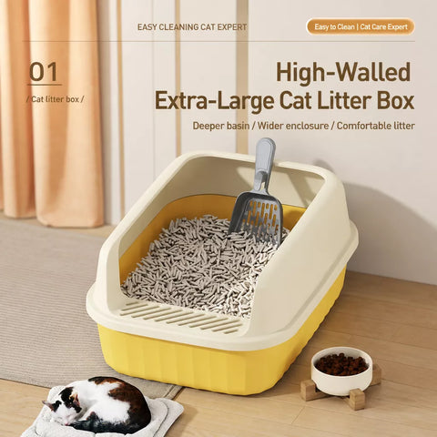 Extra-Large Semi-Enclosed Cat Litter Box p-05685