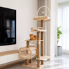 Cat Tree with Hideaway, Scratching Post and Toy
