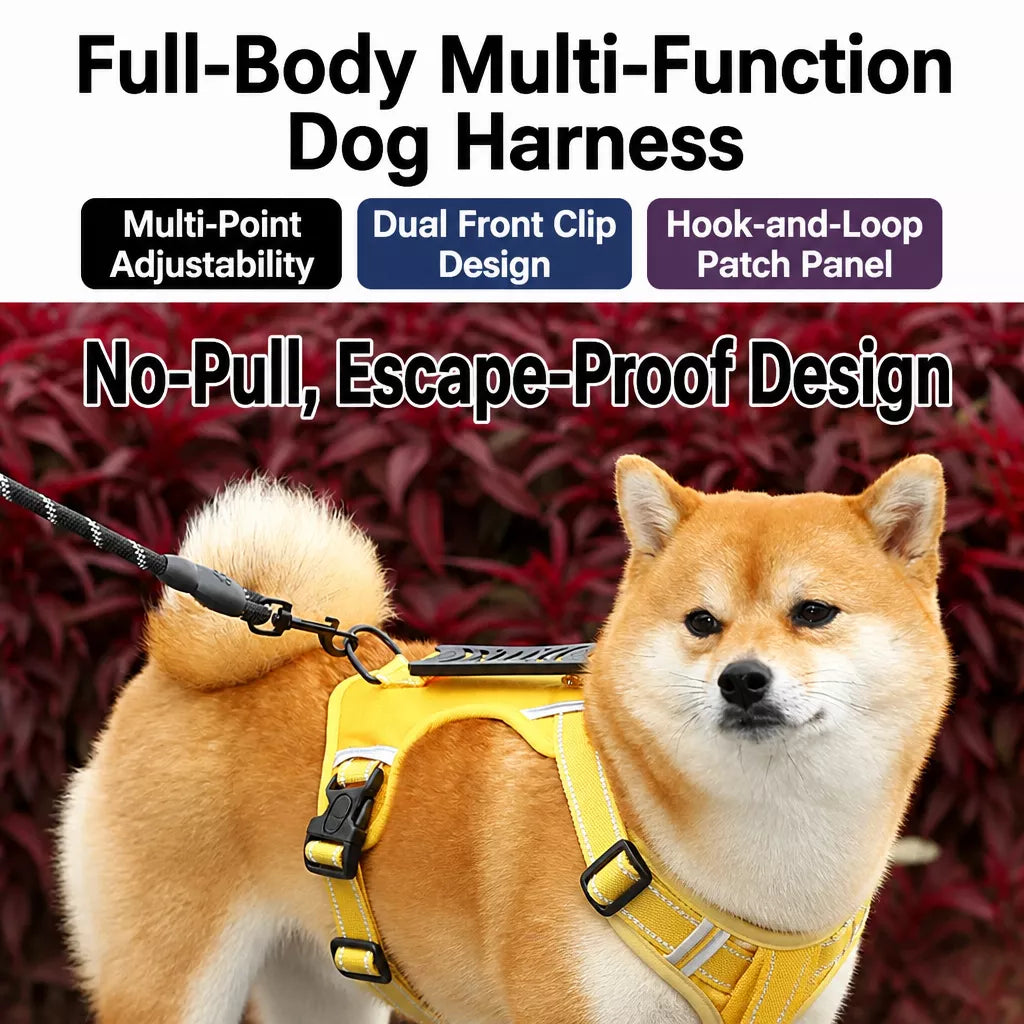 Nylon Dog Harness with Optional Leash
