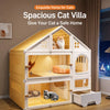 Multi-Level Indoor Cat House with Litter Box Area