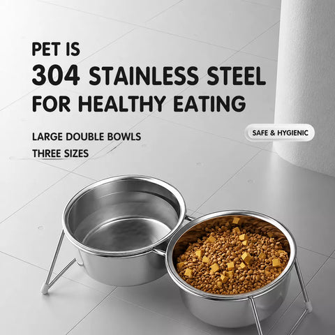 Elevated Stainless Steel Pet Bowl Stand