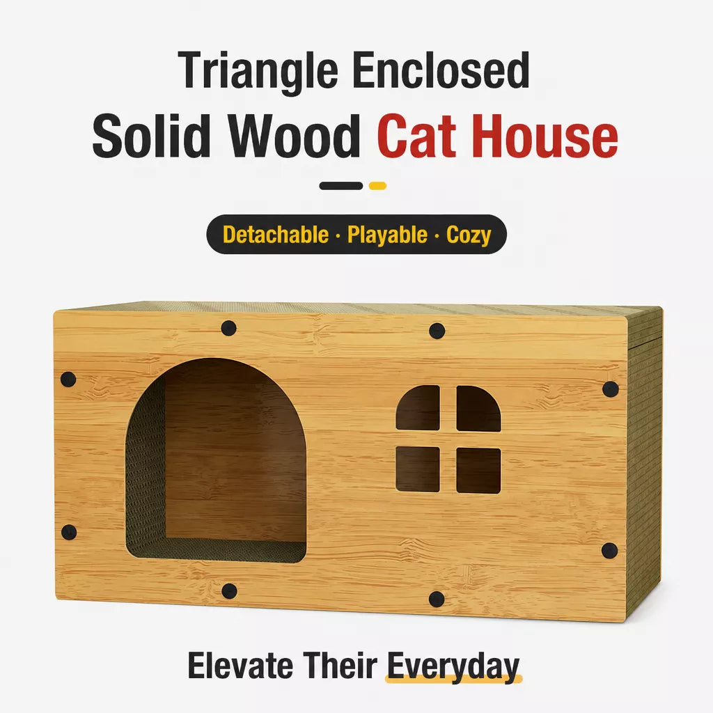 Spacious Corrugated Cardboard Cat Scratcher House