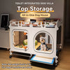 Indoor Pet Crate with Separate Toilet Tray