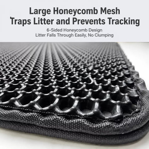 Double-Layer Cat Litter Mat for Cleaner Litter Box Areas