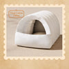 Semi-Enclosed Faux-Fur Pet Bed for Small Pets