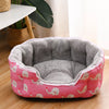 Semi-Enclosed Plush Pet Bed for Cats and Small Dogs