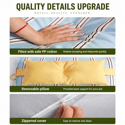Washable Pet Bed Mat for Cats and Small to Medium Dogs