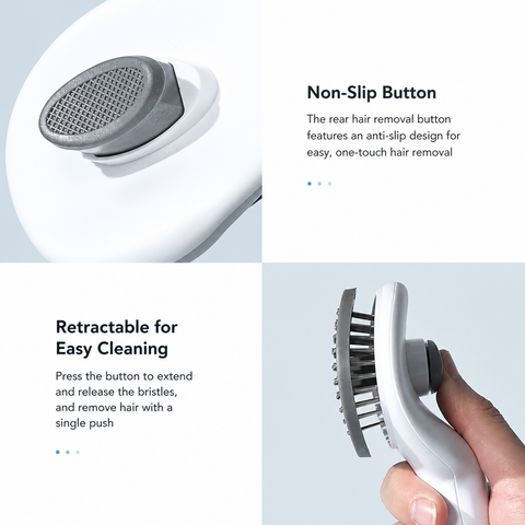 Self-Cleaning Pet Brush for Dogs & Cats