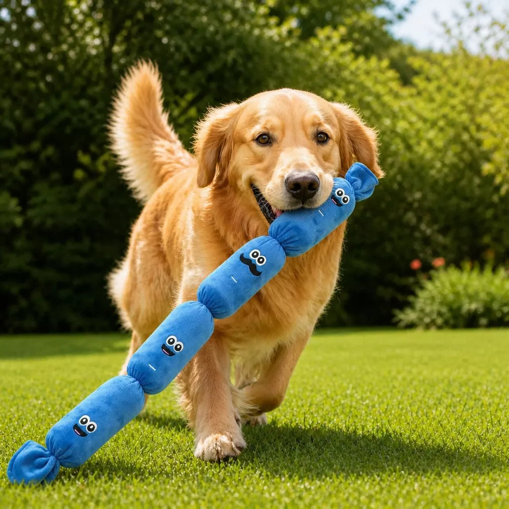 Four-Section Sausage Squeaky Dog Toy
