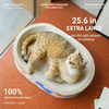 White Corrugated Cardboard Cat Scratcher Lounge
