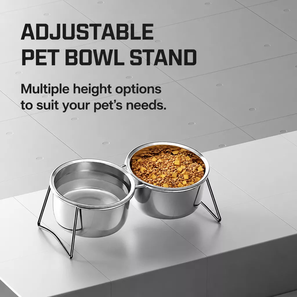 Elevated Stainless Steel Pet Bowl Stand