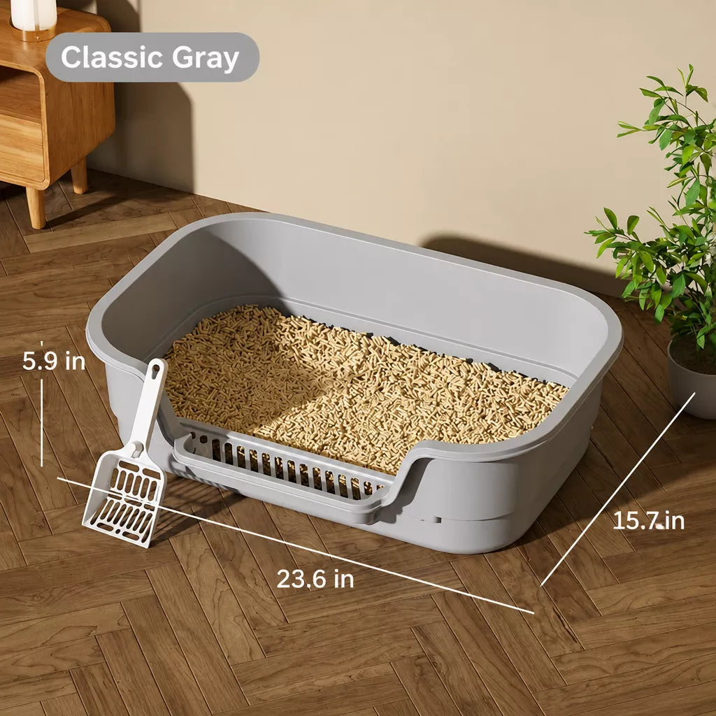 High-Sided Open Cat Litter Box p-05713